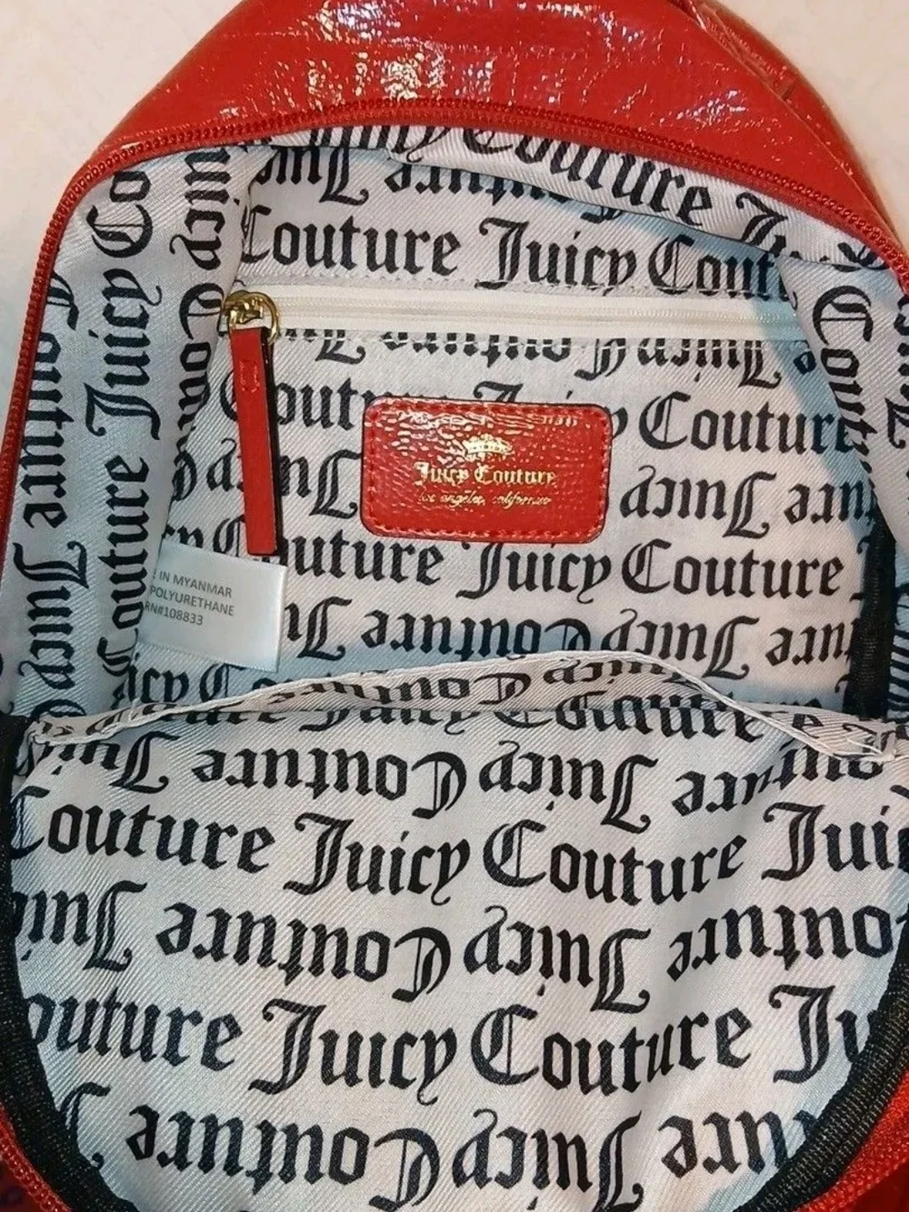 Juicy Couture Signature Ever After Backpack Bag in red